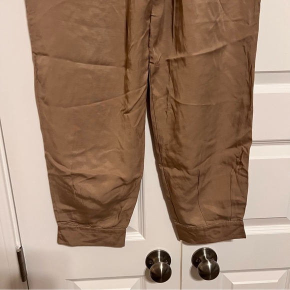 Sfera Collection Beige Trousers with Button Accent - Picture 6 of 7